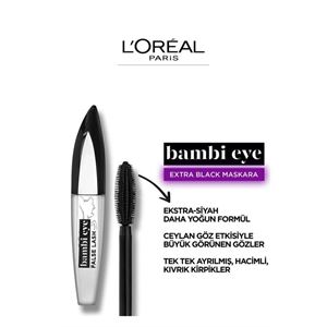LOREAL PARİS BAMBİ EYE EXTRA BLACK CEYLAN GÖZ ETKİLİ MASKARA-