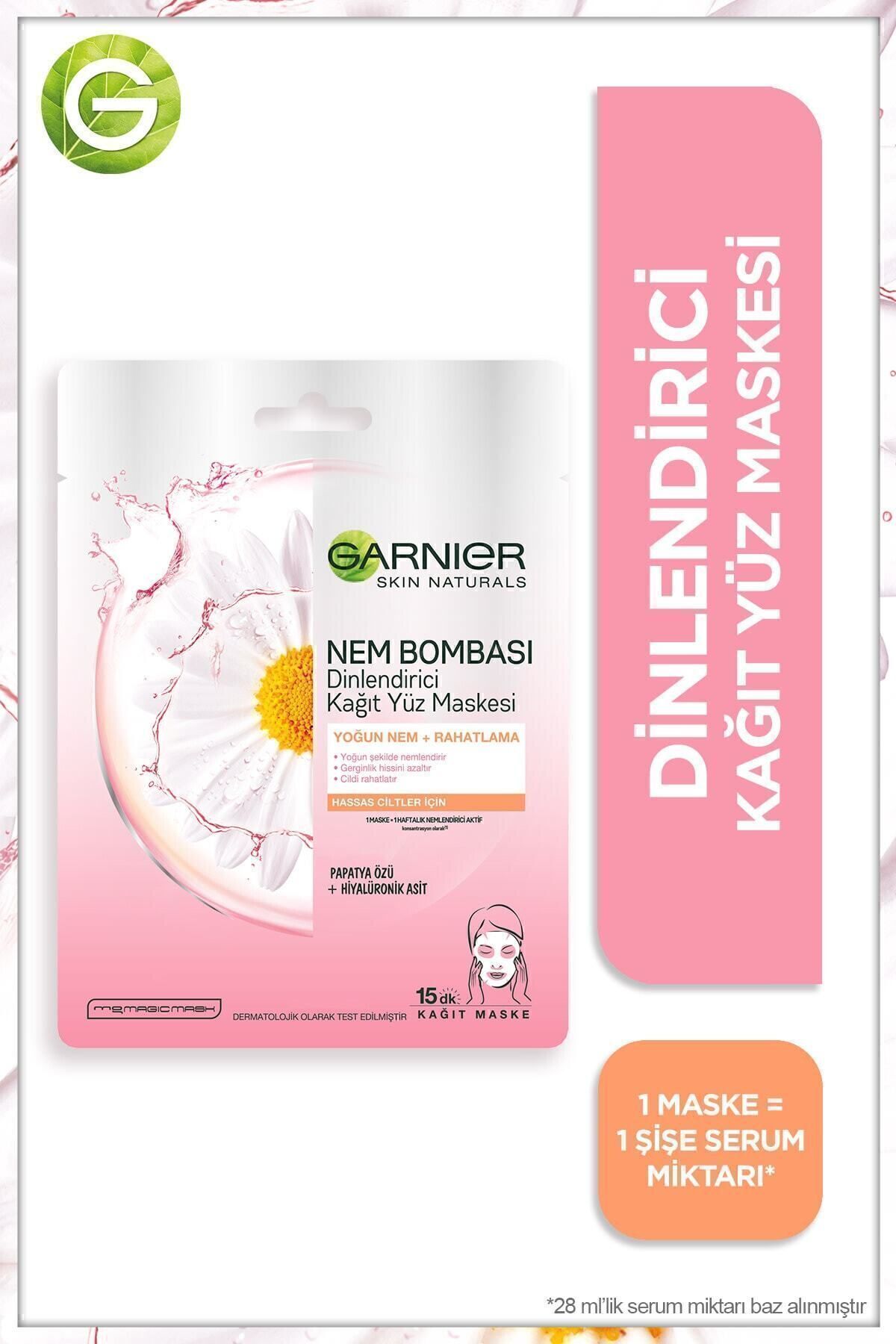GARNİER NEM BOMBASI DİNLENDİRİCİ KAĞIT MASKE 32GR-
