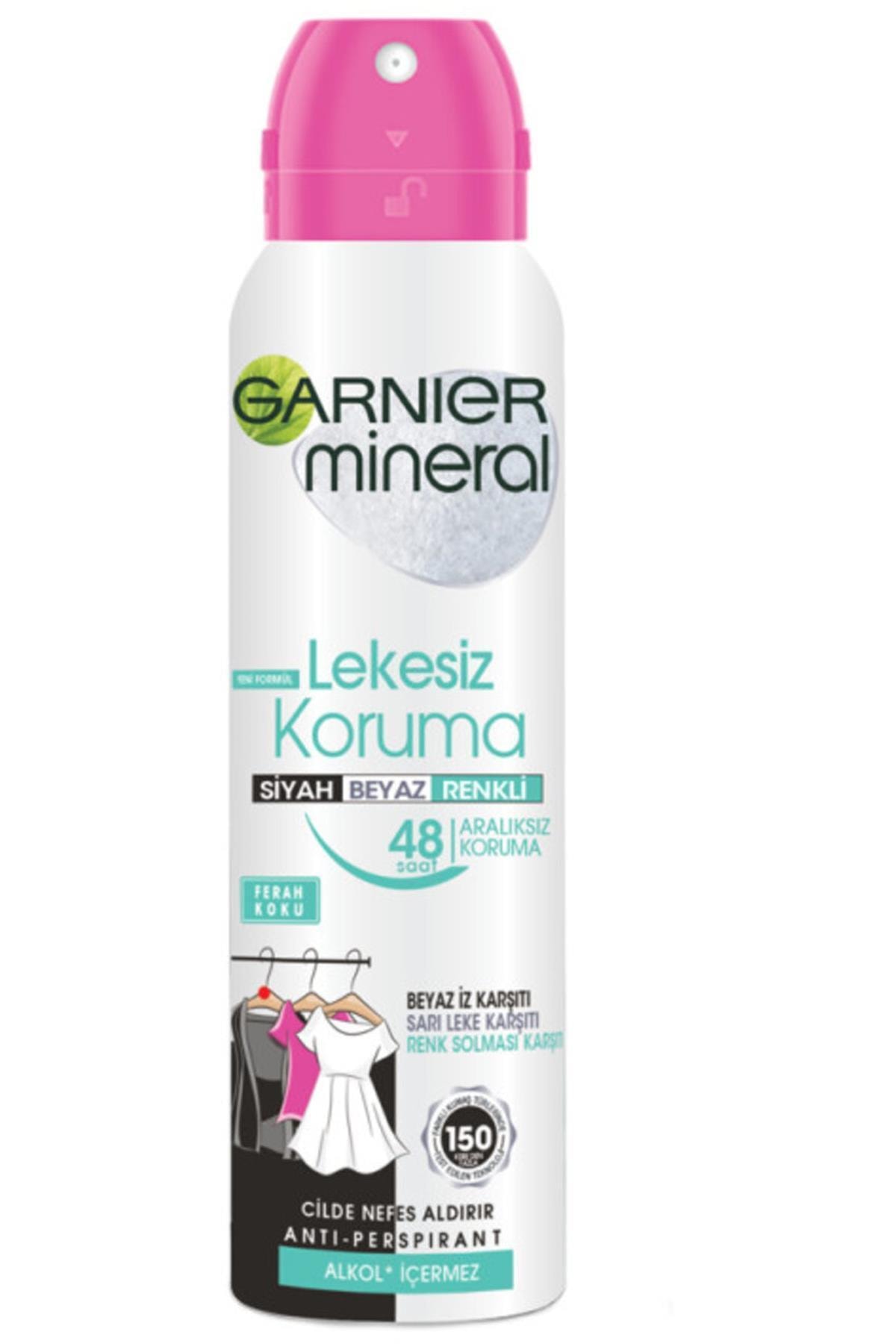 GARNİER MİNERAL LEKESİZ KORUMA FERAH KOKU DEODORANT 150ML-