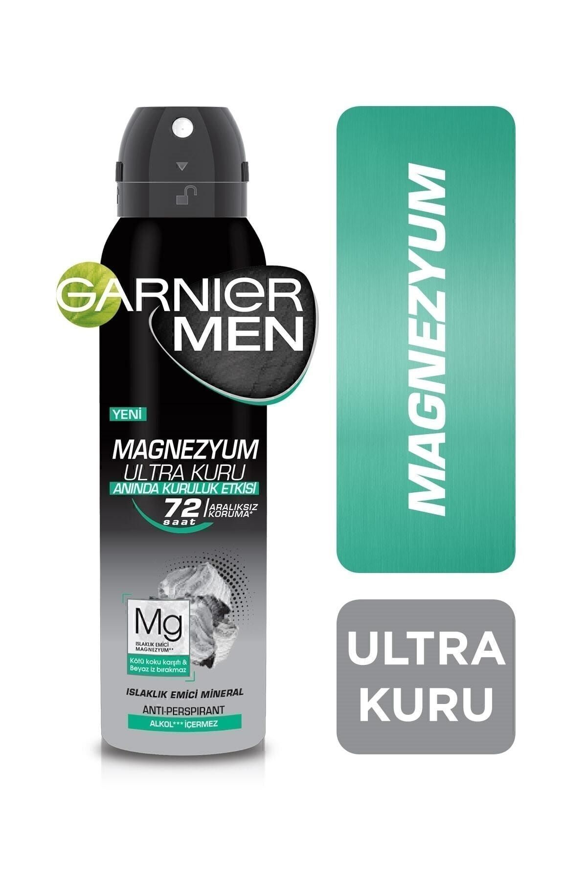 GARNİER MEN MAGNEZYUM ULTRA KURU SPREY DEODORANT 1-