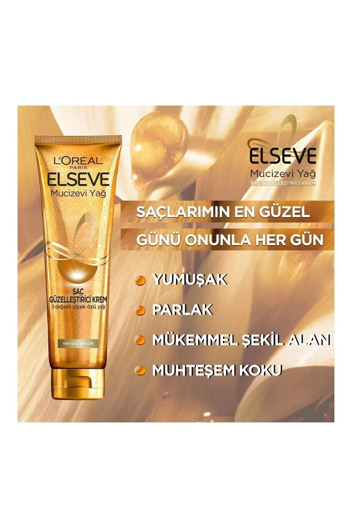 LOREAL ELSEVE MUCİZEVİ YAĞ BESLEYEN VE ŞEKİL VEREN SAÇ KREMİ 150ML-