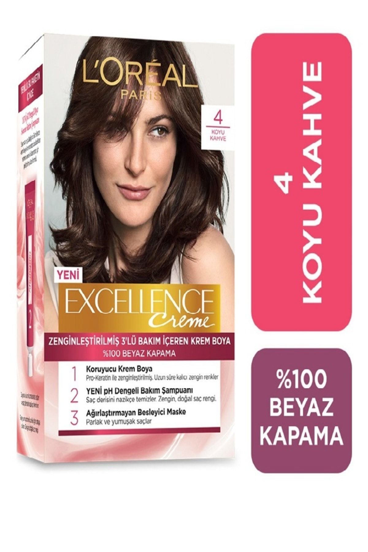 LOREAL EXCELLENCE 4  SAÇ BOYASI KAHVE-