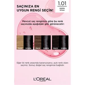 LOREAL PARİS EXCELLENCE 1.01 KREM SAÇ BOYA  DERİN-