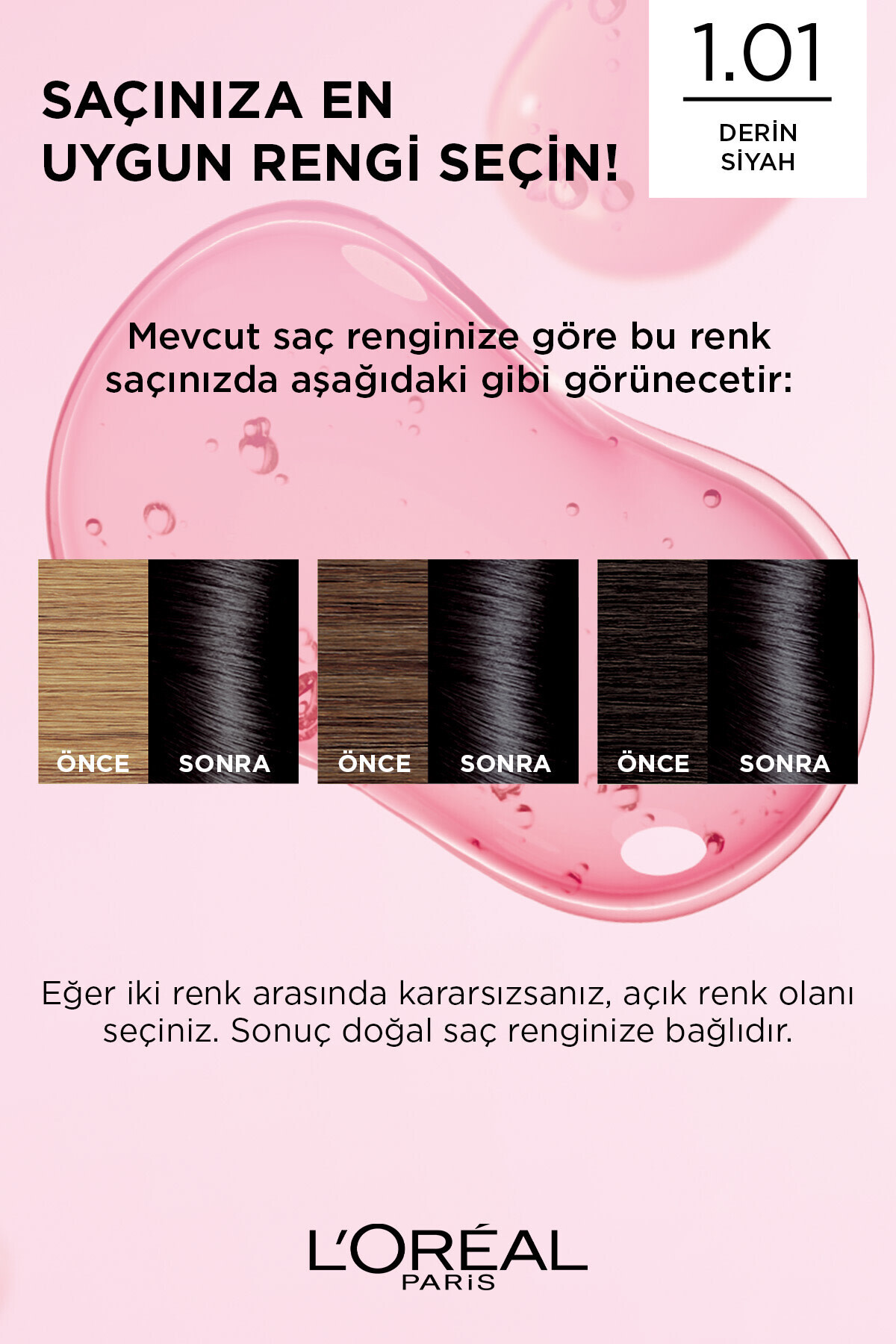 LOREAL PARİS EXCELLENCE 1.01 KREM SAÇ BOYA  DERİN-