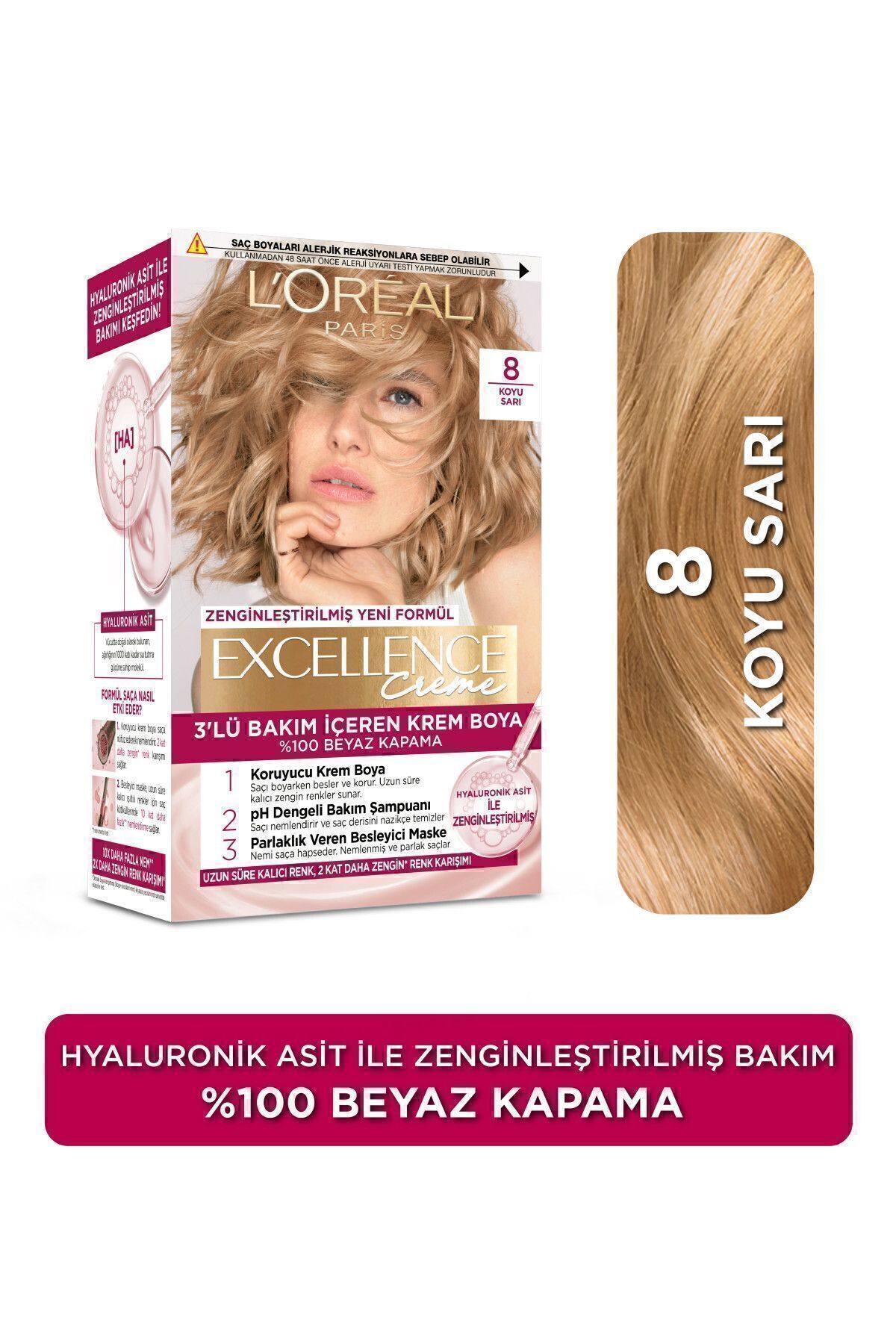 LORÉAL PARİS EXCELLENCE 8 CREME SAÇBOYA  KOYU SAR-