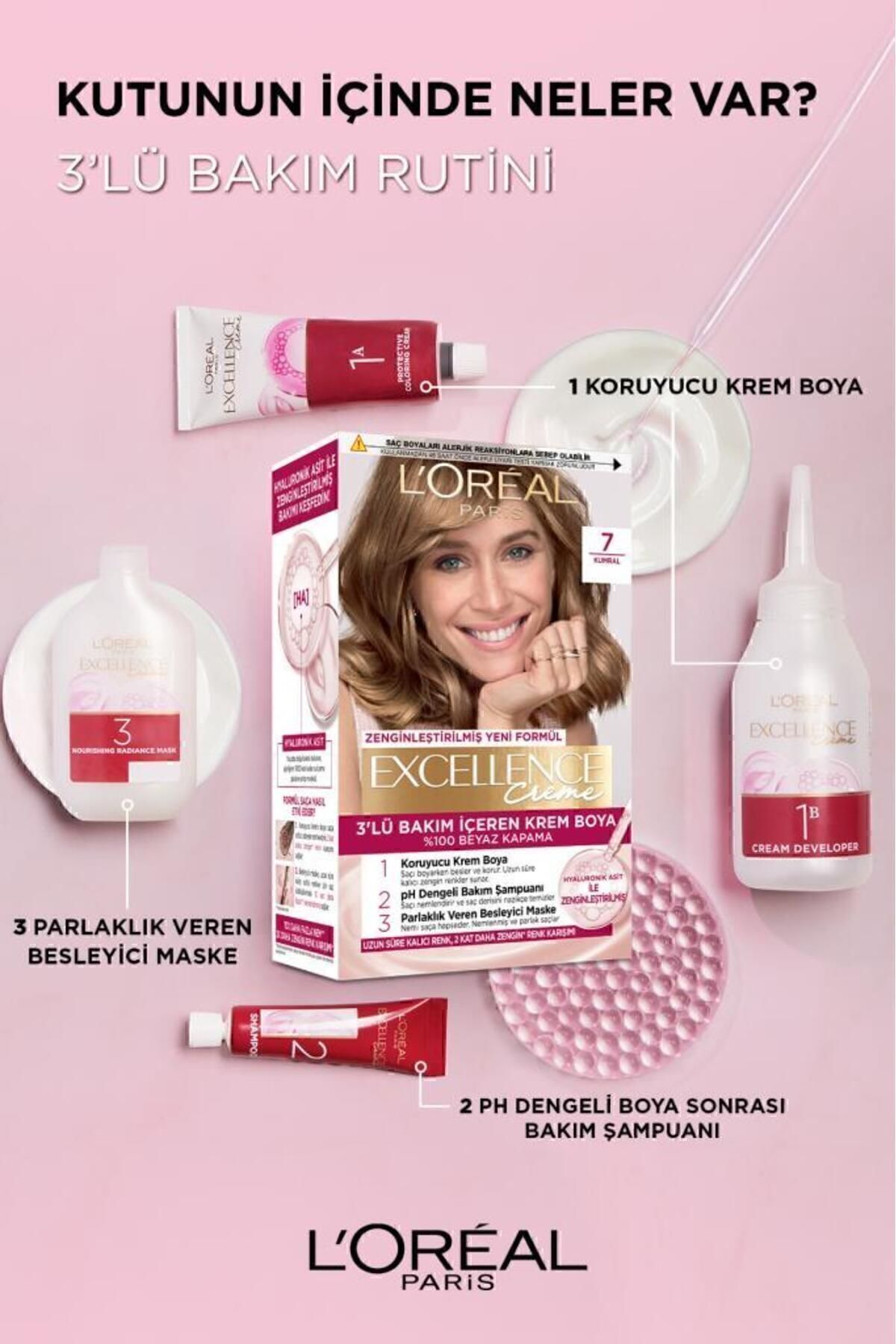 LOREAL PARİS EXCELLENCE 7 CREME KUMRAL SAÇ BOYAS-
