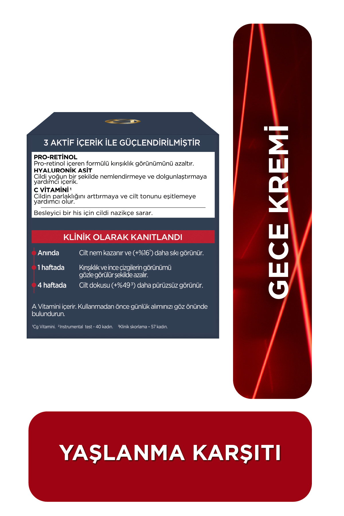 LOREAL PARİS YAŞLANMA KARŞITI GECE KREMİ 50 ML-