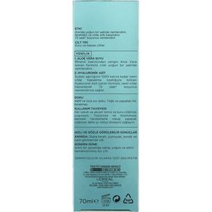 L'OREAL PARİS NEM TERAPİSİ ALOE VERA SUYU KURU VE HASSAS CİLTLER İÇİN NEMLENDİRİCİ 70ml-