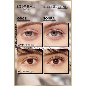 LOREAL PARİS SİYAH TELESCOPİC MASKARA-