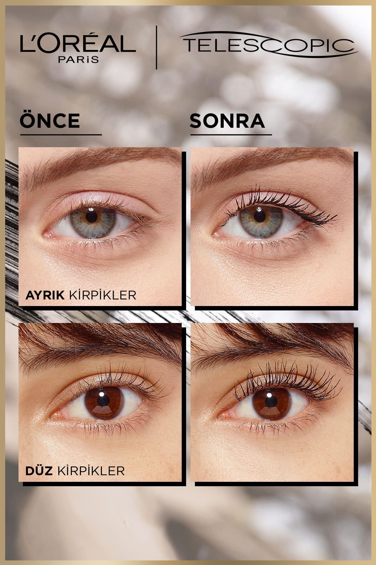 LOREAL PARİS SİYAH TELESCOPİC MASKARA-
