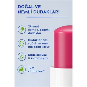 NİVEA LİP CARE KİRAZ İÇERİKLİ DUDAK BAKIM KREMİ 4,8GR-