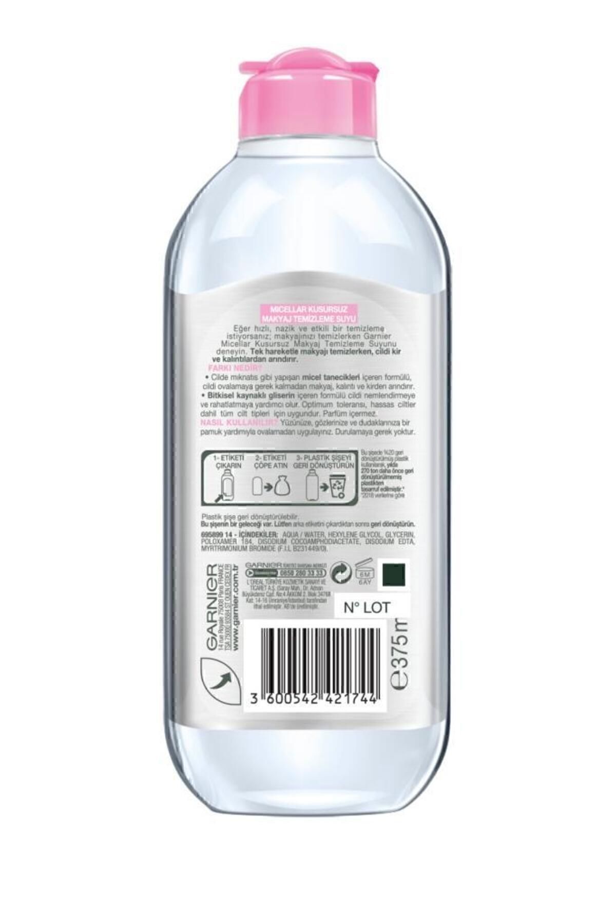 MİCELLAR KUSURSUZ MAKYAJ TEMİZLEME SUYU 375 ML-