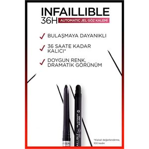 LOREAL PARİS INFAİLLABLE  JEL GÖZ KALEMİ  SİYAH-