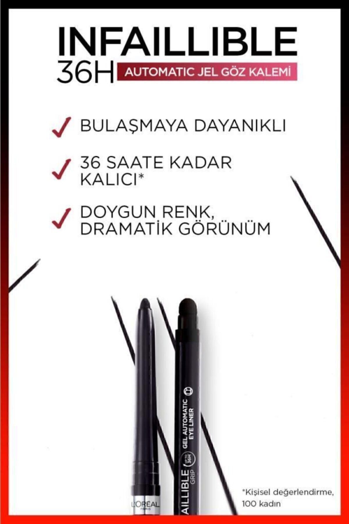 LOREAL PARİS INFAİLLABLE  JEL GÖZ KALEMİ  SİYAH-