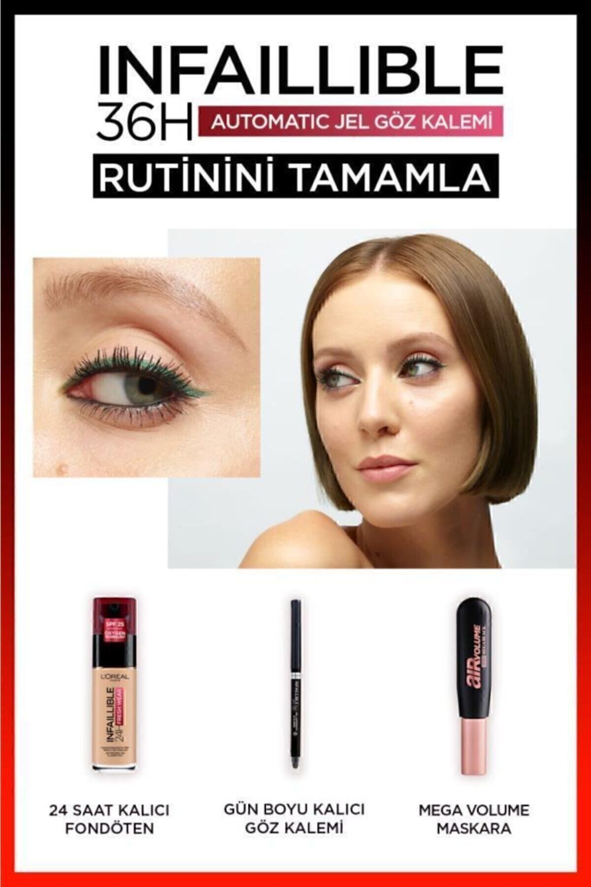 LOREAL PARİS INFAİLLABLE  JEL GÖZ KALEMİ  SİYAH-