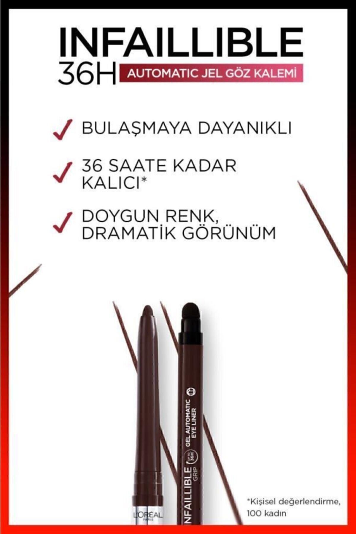 LOREAL PARİS INFAİLLABLE JEL GÖZ KALEMİ KAHVERENGİ-