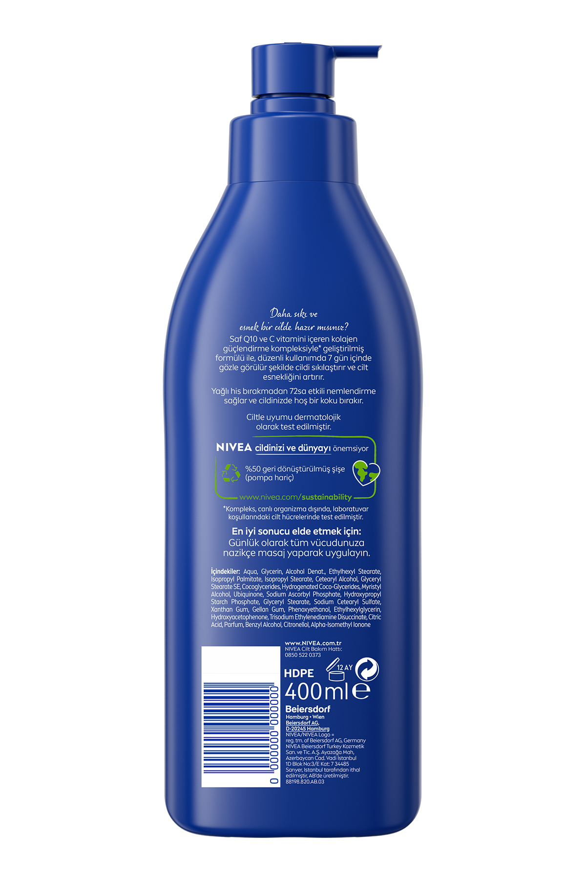 NIVEA BOBY Q10 VÜCUT SÜTÜ SIKILAŞTIRICI 400ML-