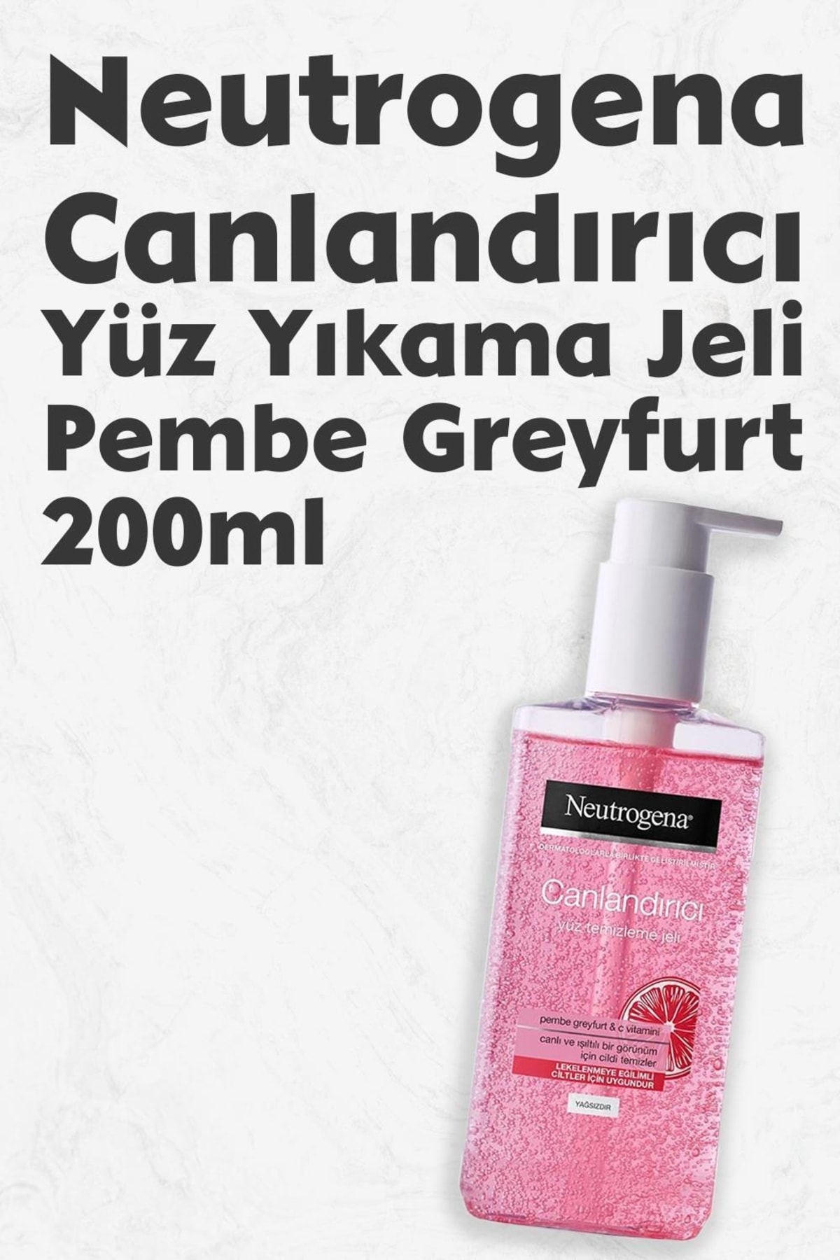 NEUTROGENA VİSİBLY CLEAR CANLANDIRICI TEMİZLEME JELİ 200ML-