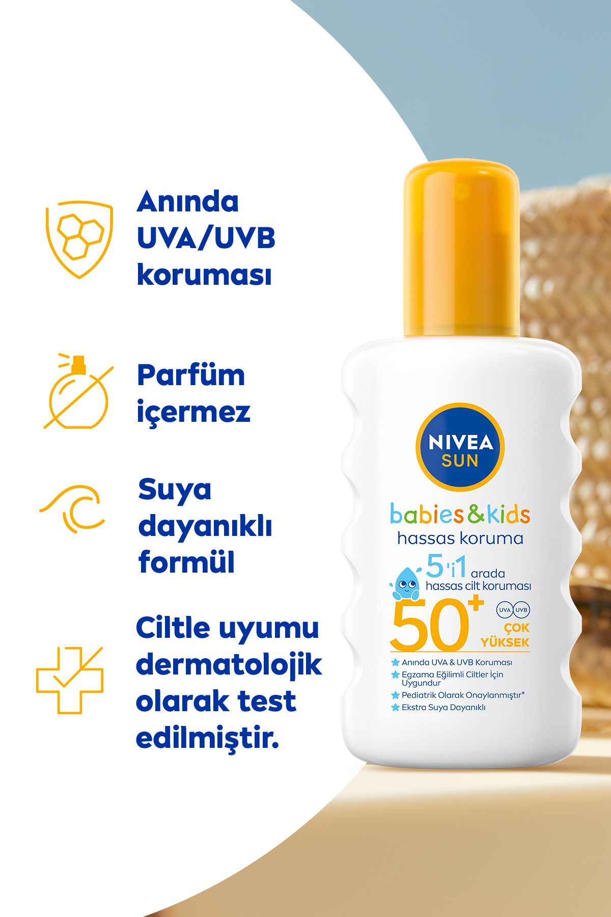 NIVEA SUN ÇOCUK RENKLİ NEML.GÜNEŞ SPREYİ GKF 50+20-