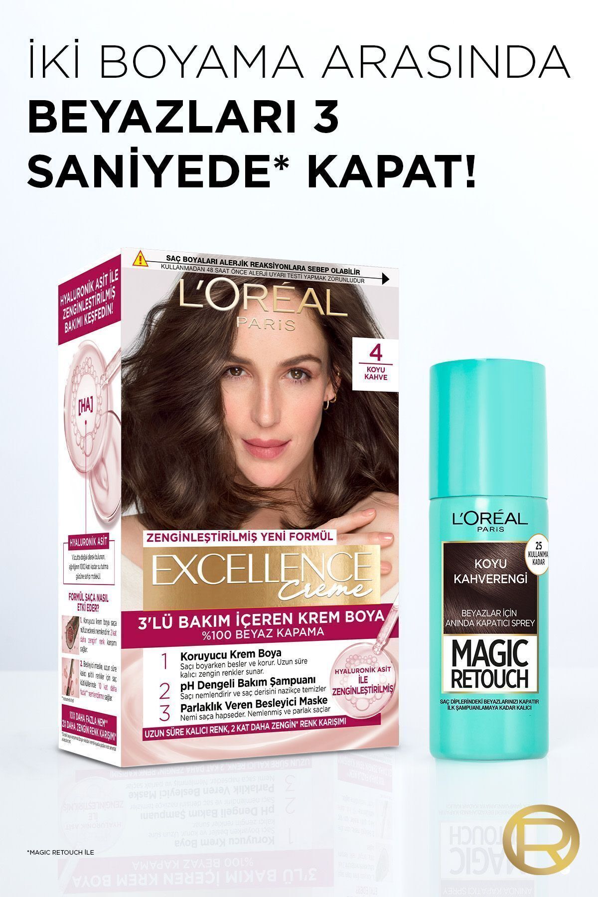LOREAL MAGIC RETOUCH 2 KOYU KAHVE-