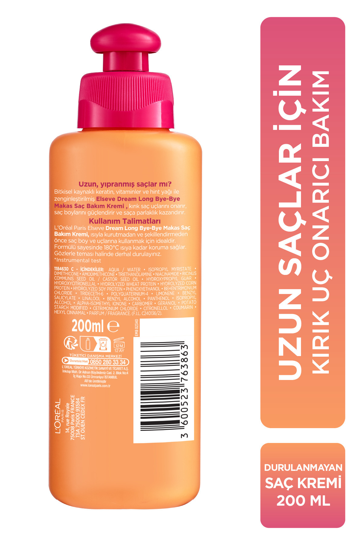 ELSEVE  DREAM LONG BYEBYE MAKAS 200ML-