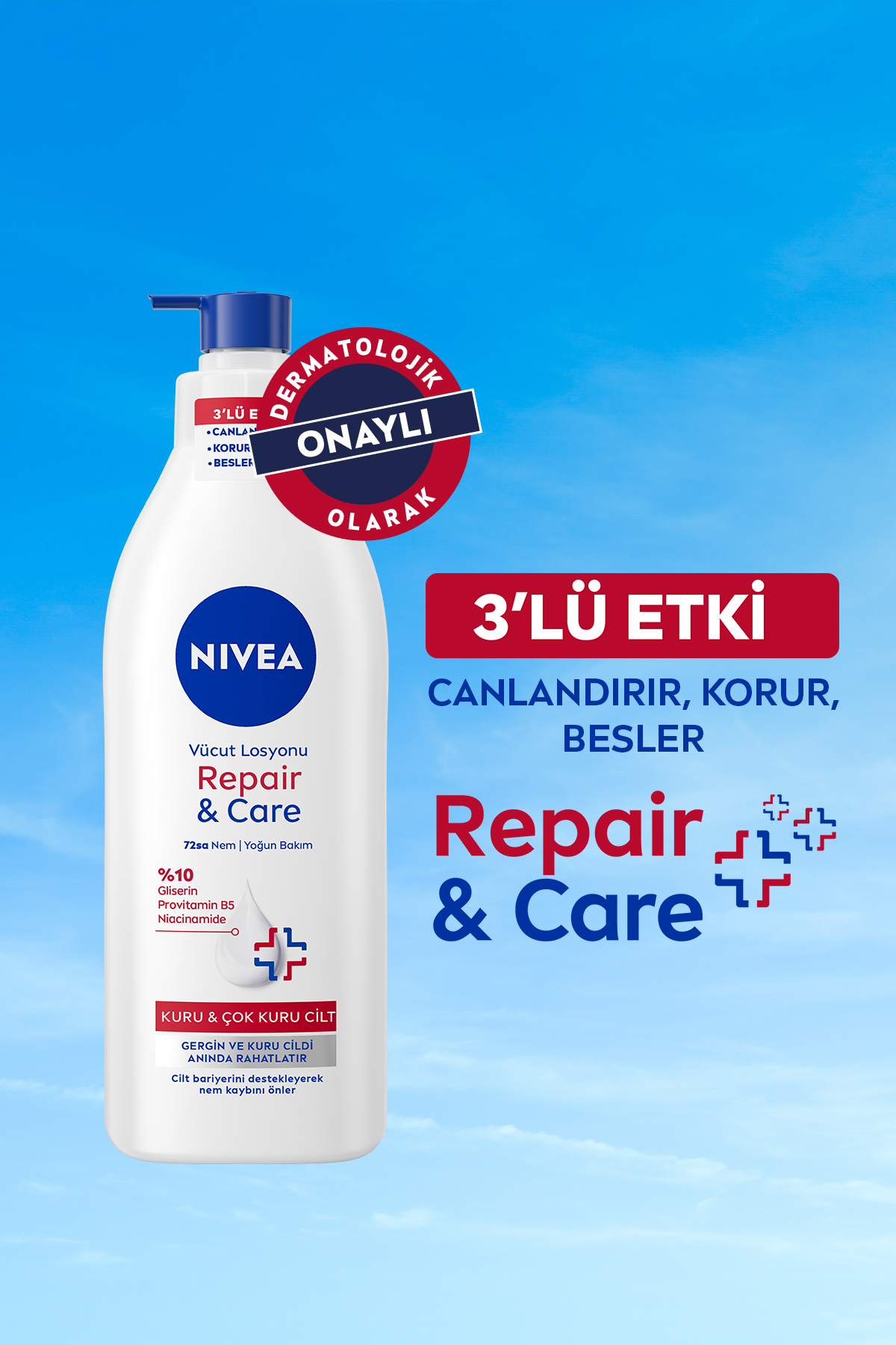 NİVEA REPAIR CARE YOĞUN BAKIM ONARICI VÜCUT LOSYON 400ML-