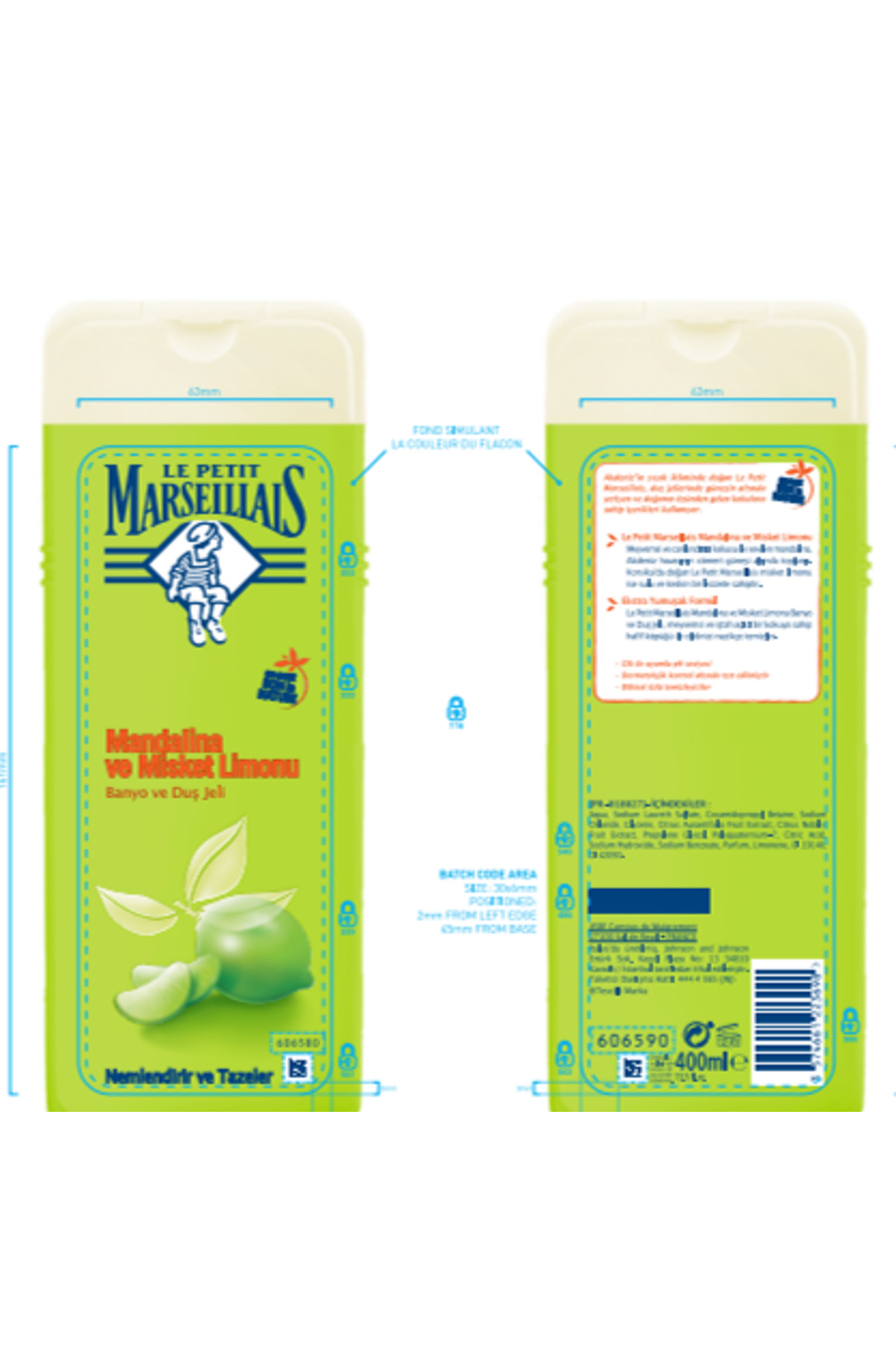 LE PETİT MARSEİLLAİS MANDALİNA LİMON DUŞ JELİ 400 ML-