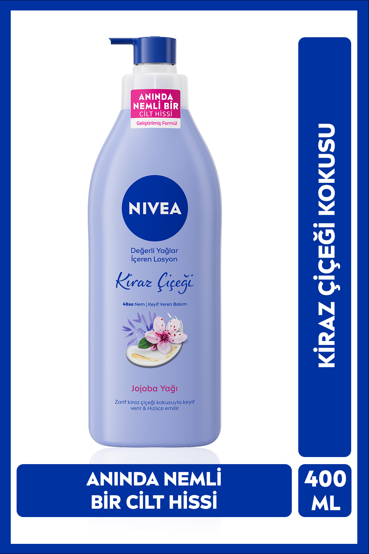 NİVEA LOSYON DEĞERLİ YAĞLAR KİRAZ ÇİÇEĞİ NEMLENDİRİCİ 400ML-