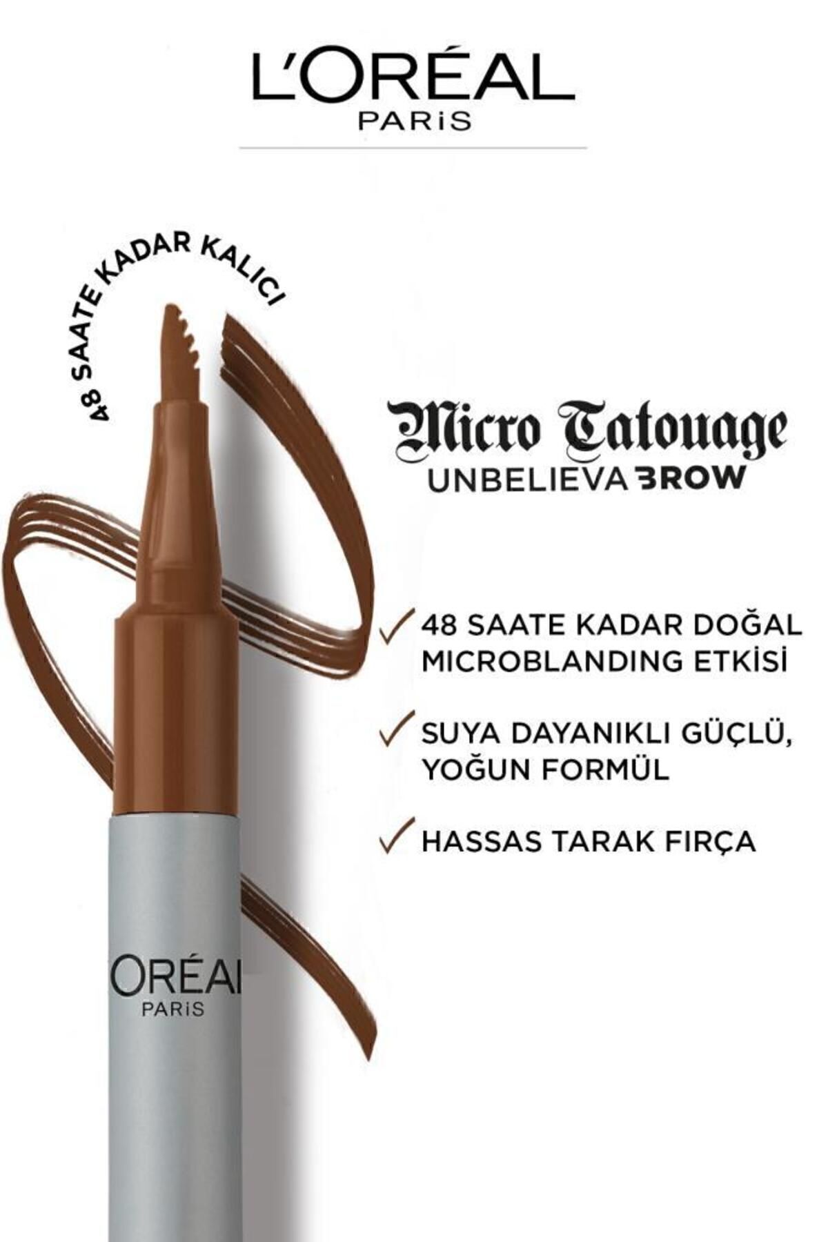 LORÉAL PARİS UNBELİEVA BROW MİCRO TATOUAGE KAŞ KALEMİ 109 EBONY-