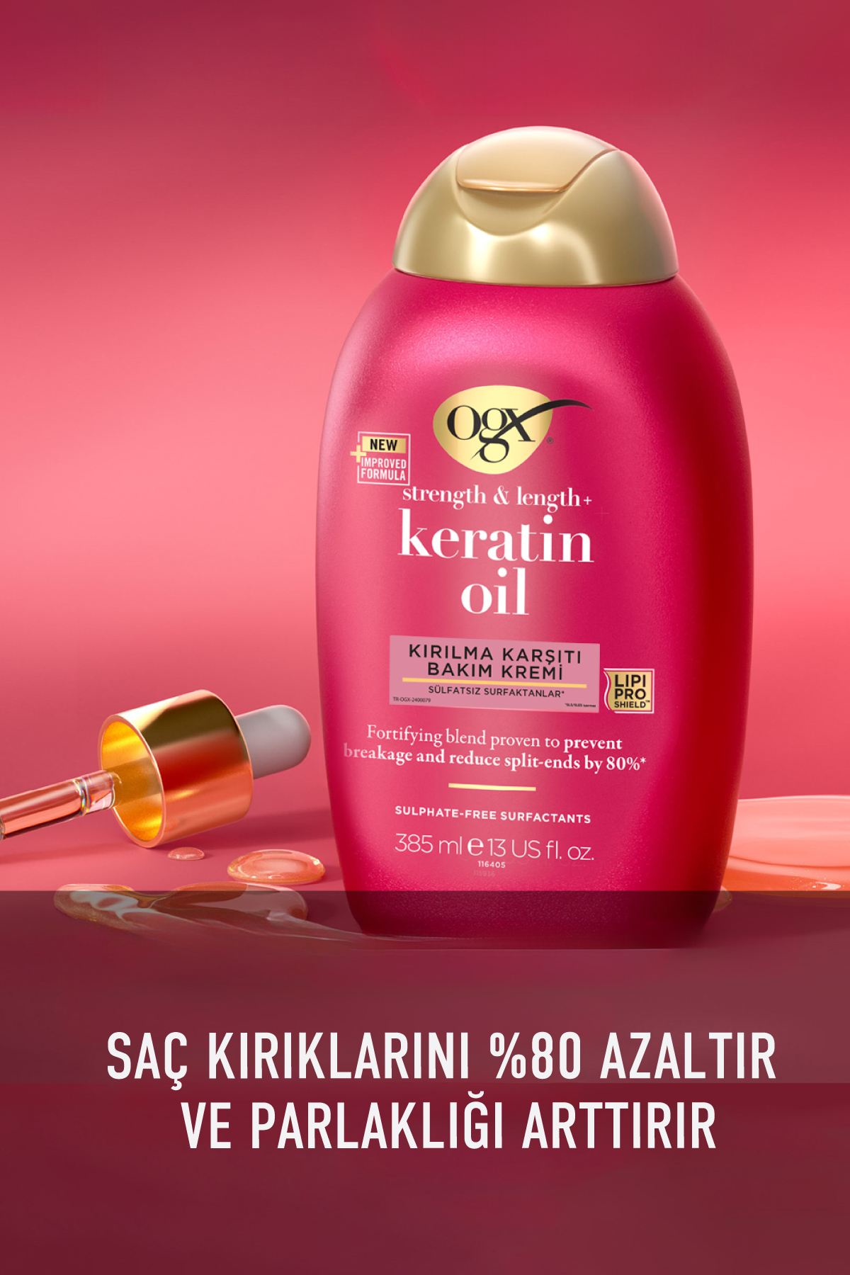 OGX KIRILMA KARŞITI KERATİN OİL BAKIM KREMİ 385 ML-