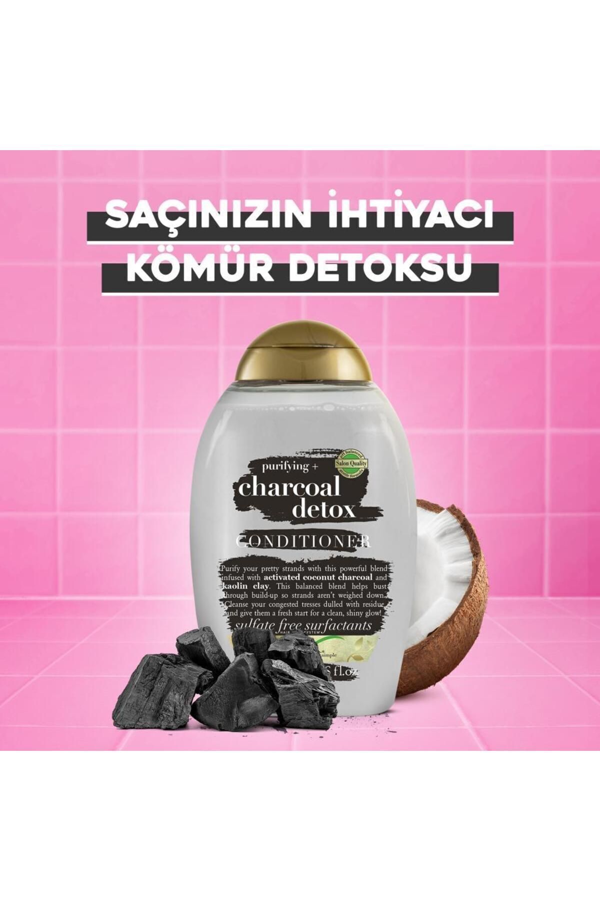OGX KÖMÜR DETOKSU SÜLFATSIZ SAÇ BAKIM KREMİ 385 ML-