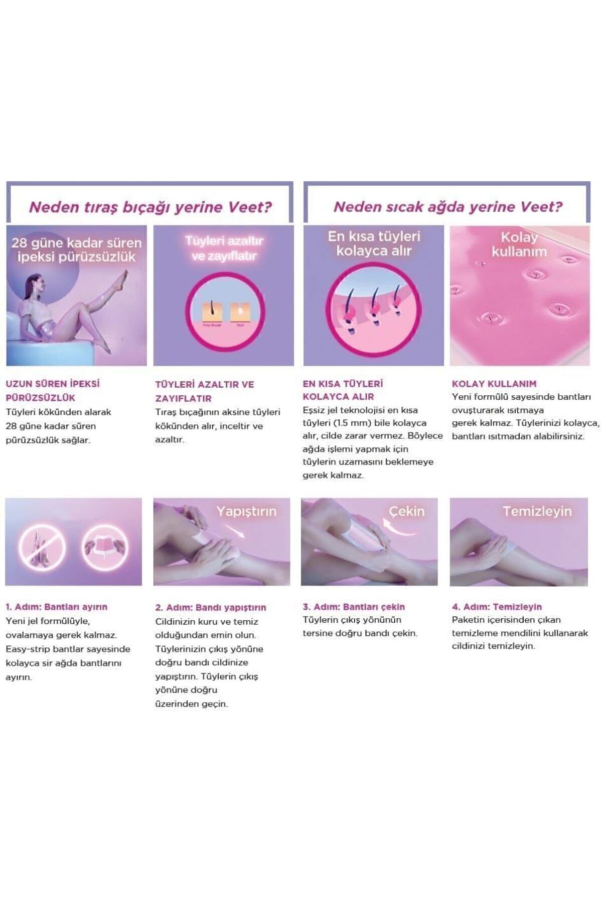 VEET  HASSAS 20Lİ SÜPER FIRSAT AĞDA BANDI-