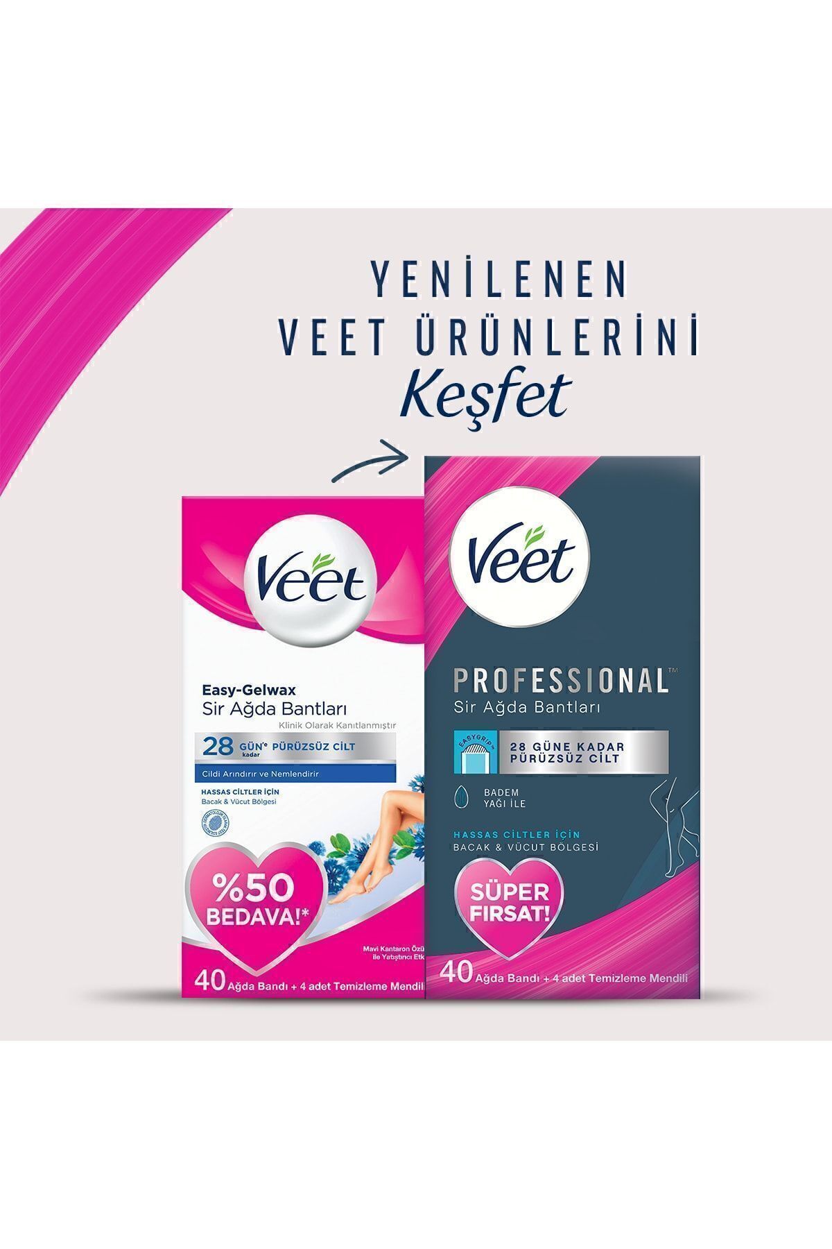 Veet SirAğda Bndı Bacak &Vüct Blgsi HsasCilt 40lı-