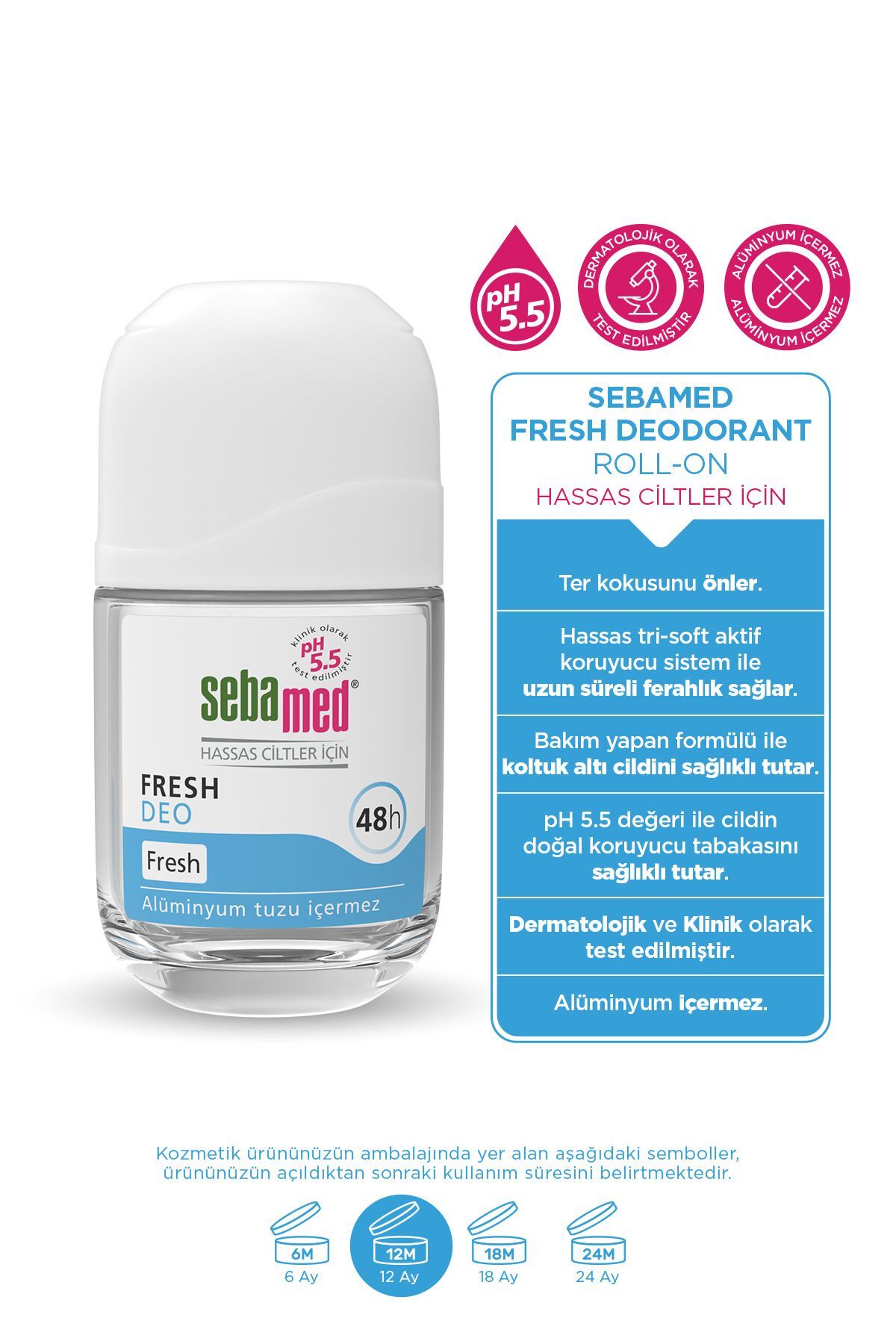 Sebamed Alüminyum İçermeyen Roll On Fresh 50 ml-