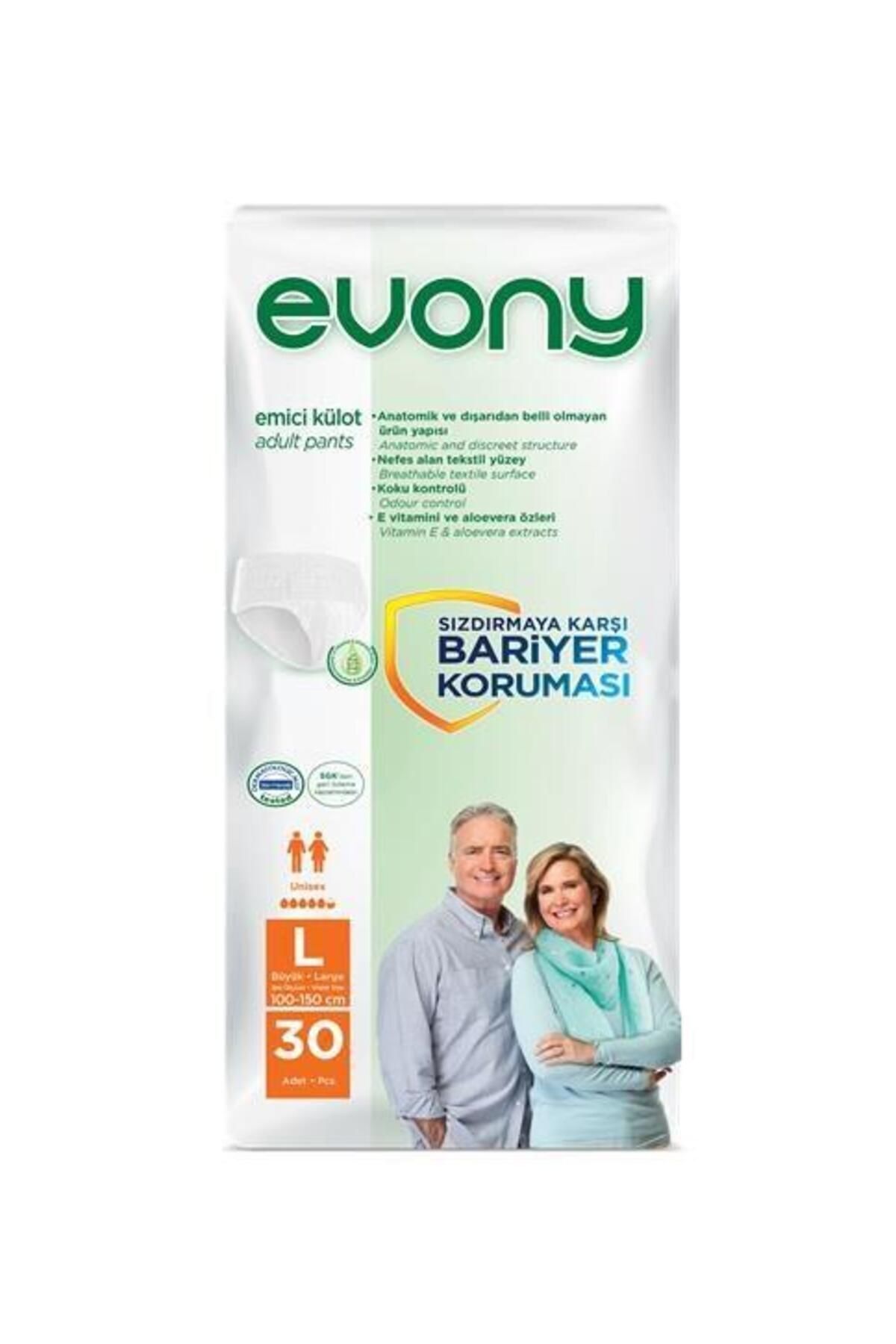 EVONY  Emici Külot Büyük Large 5.5 Damla 30'lu 1 Paket Hasta Bezi-