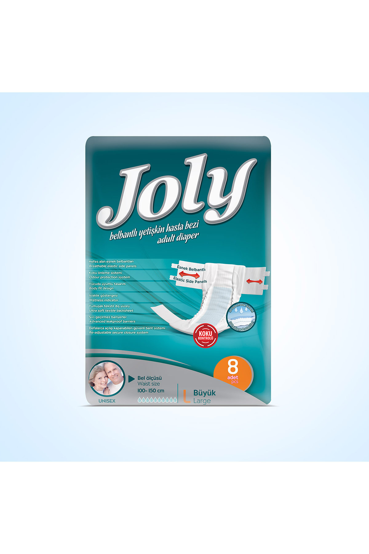 Joly Yetişkin Hasta Bezi Large 8 Adet-