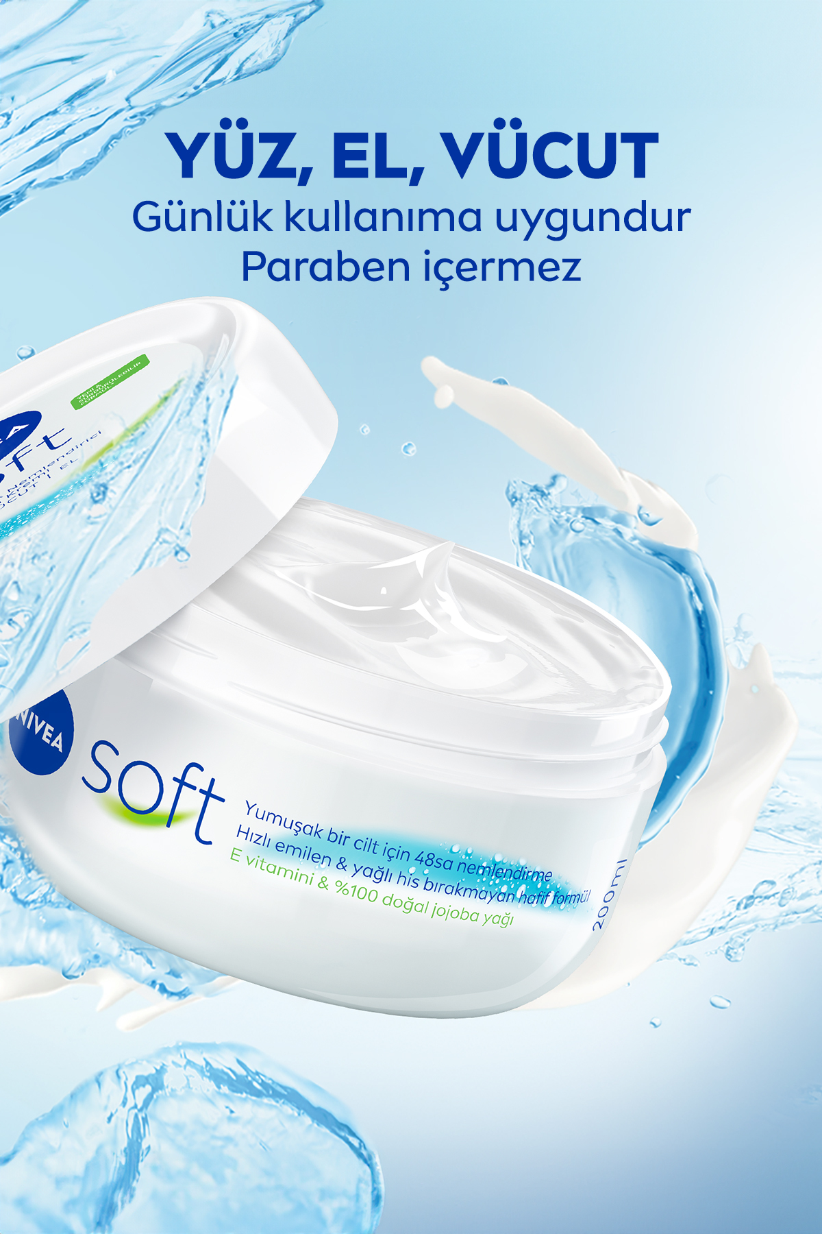 NİVEA SOFT NEMLENDİRİCİ BAKIM KREMİ 300 ML-
