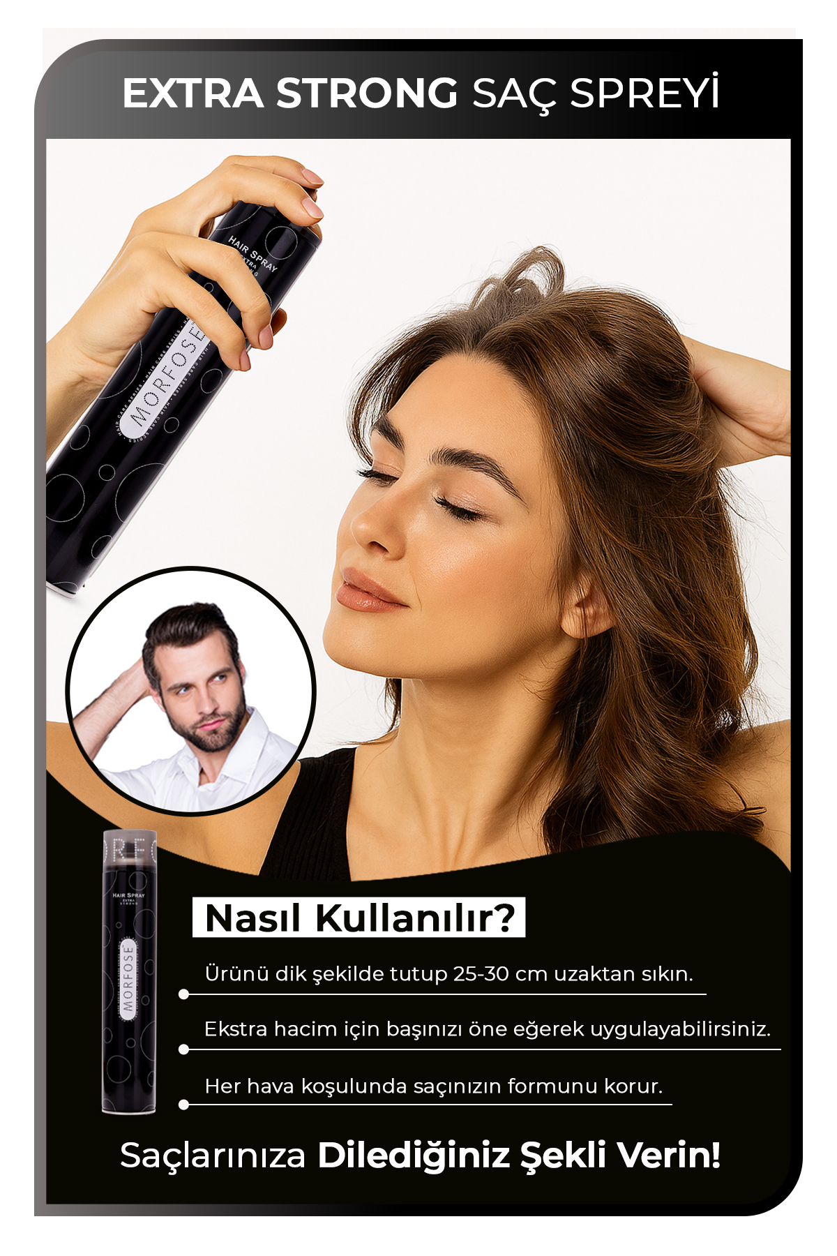 MORFOSE EXTRA SERT SAÇ SPREYİ 400 ML-