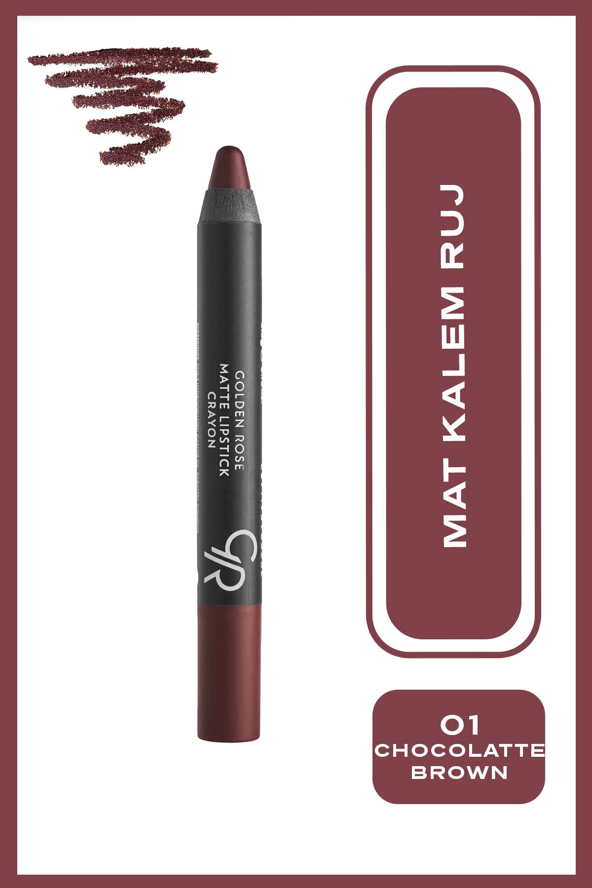 GOLDEN ROSE RUJ MATTE LİPSTİCK CRAYON NO : 01-