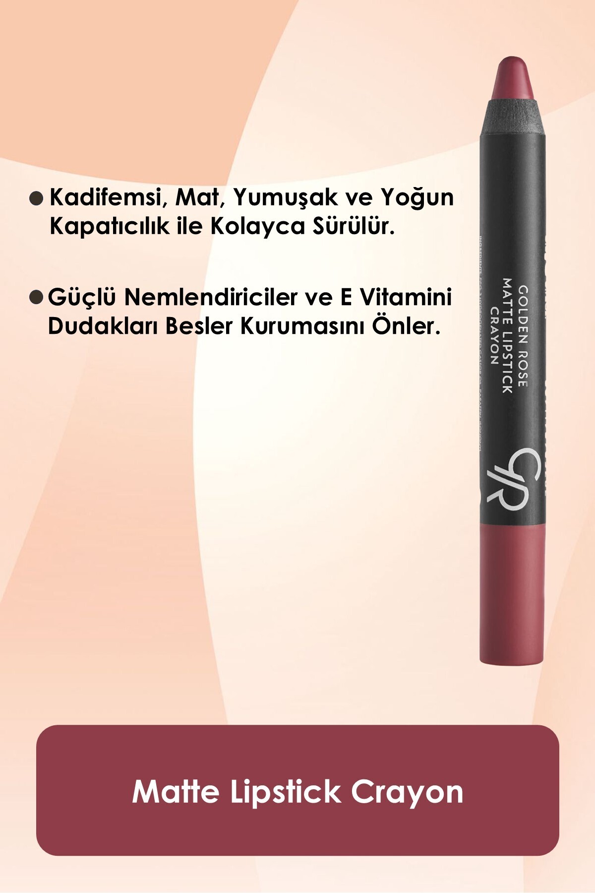 GOLDEN ROSE RUJ MATTE LİPSTİCK CRAYON NO :11-