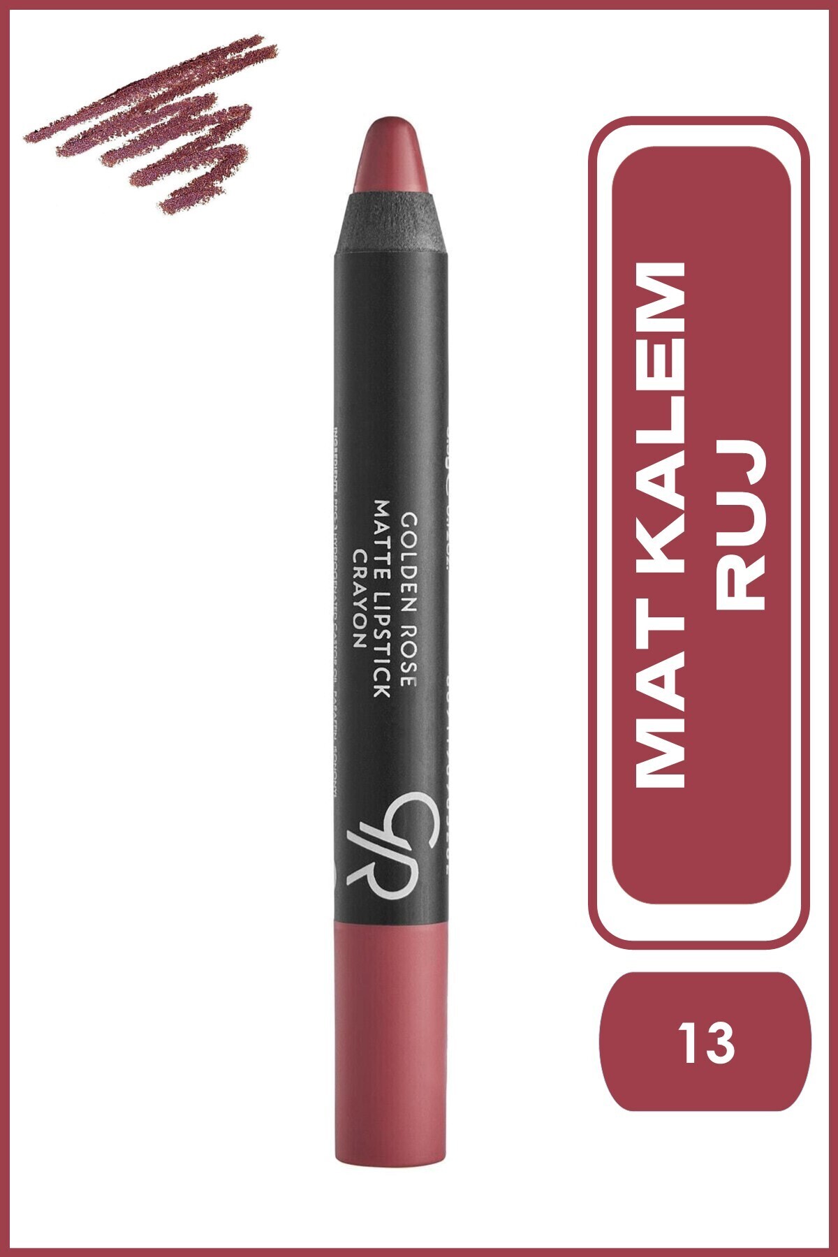 GOLDEN ROSE KALEM RUJ MATTE LİPSTİCK CRAYON NO:13-