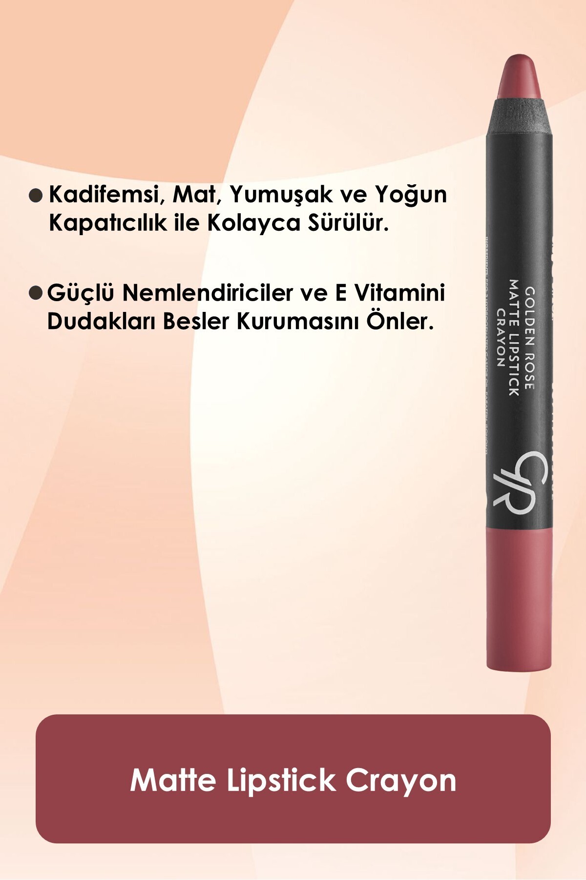 GOLDEN ROSE KALEM RUJ MATTE LİPSTİCK CRAYON NO:13-
