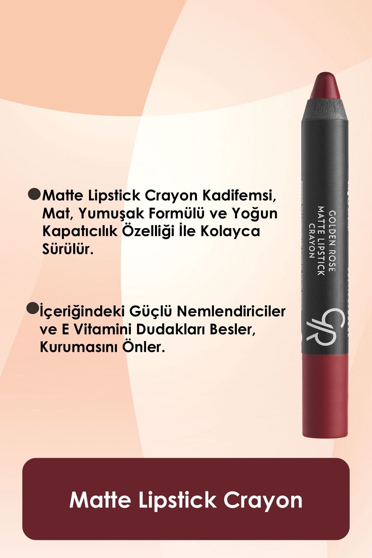 GOLDEN ROSE KALEM RUJ MATTE CRAYON NO:20 LİPSTİCK-