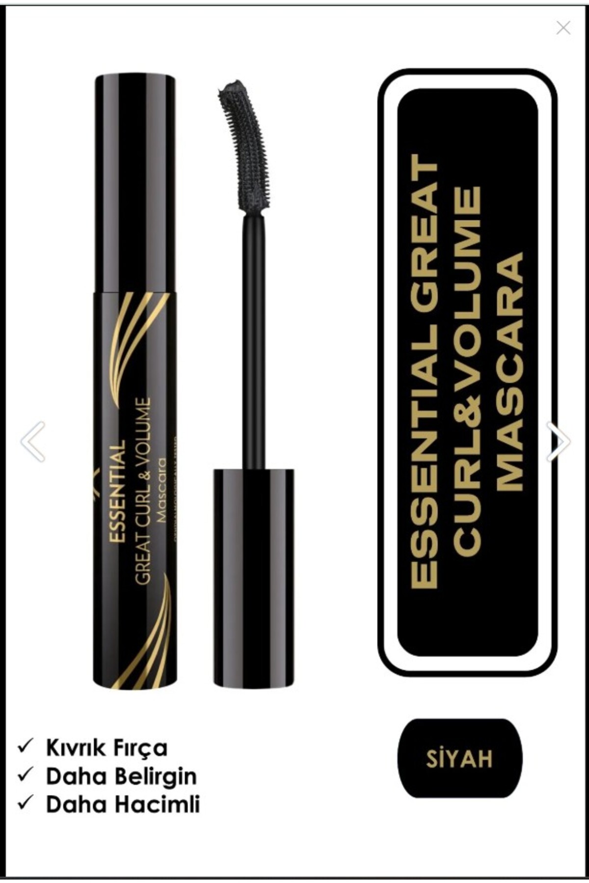 GOLDEN ROSE ESSENTIAL GREAT CURL & VOLUME MASCARA-