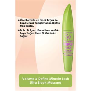 GOLDEN ROSE.VOLUME & DEFİNE MIRACLE LASH.ULTRA BLACK-