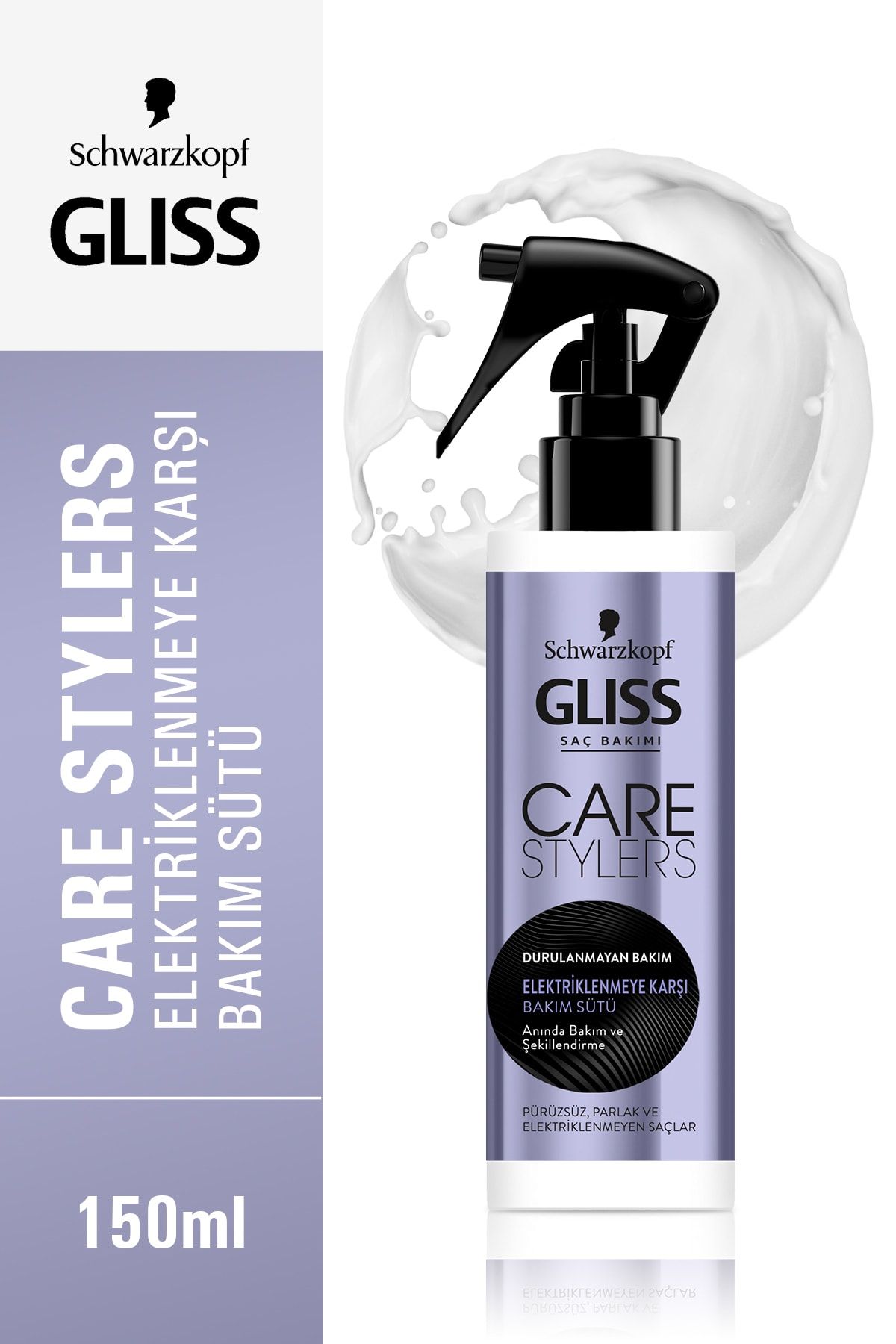 GLİSS CARE STYLERS ELEKTRİKLENMEYE KARŞİ BAKİM SÜTÜ 150ML-