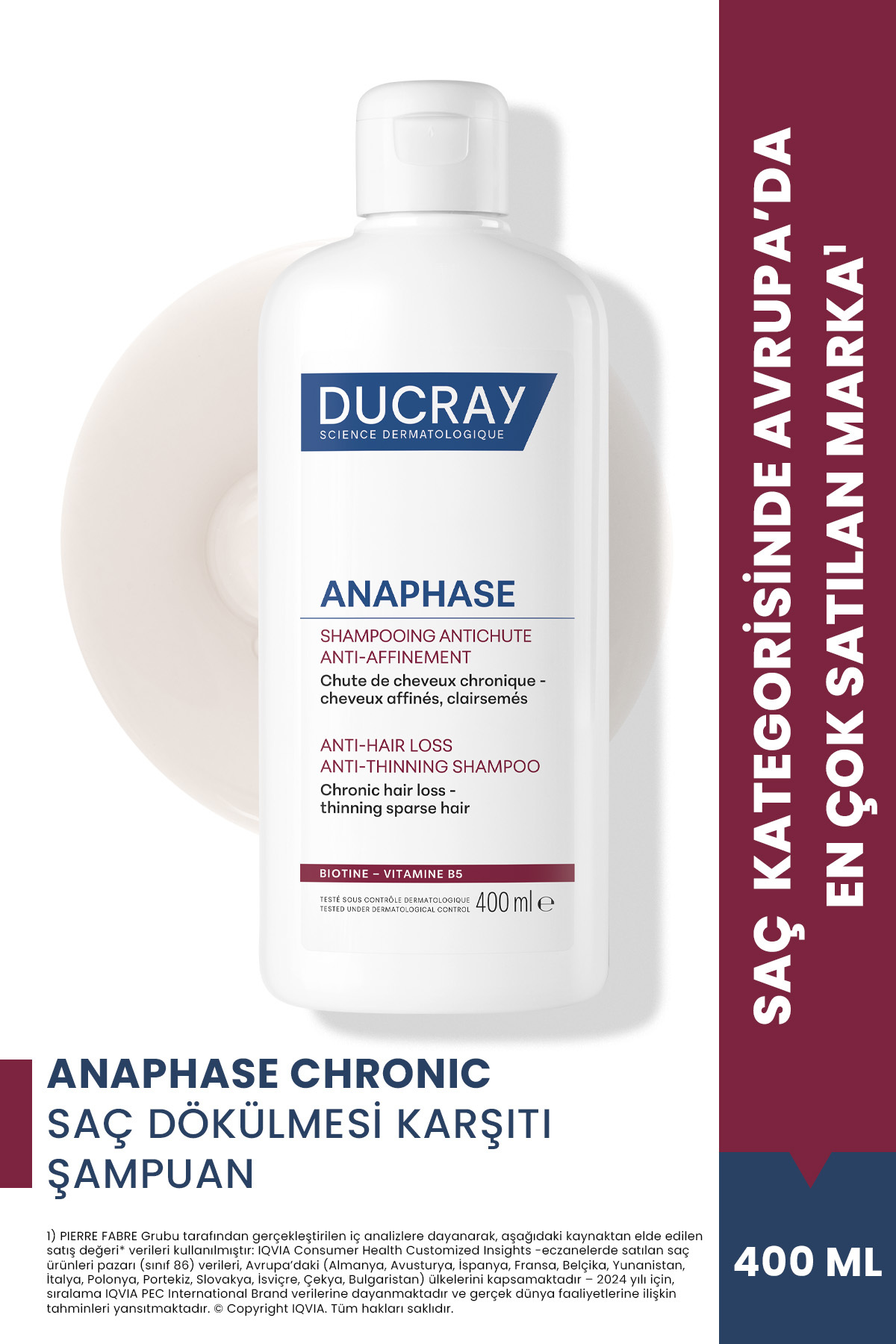 DUCRAY ANAPHASE DÖKÜLME KARŞITI ŞAMPUAN 400 ML-