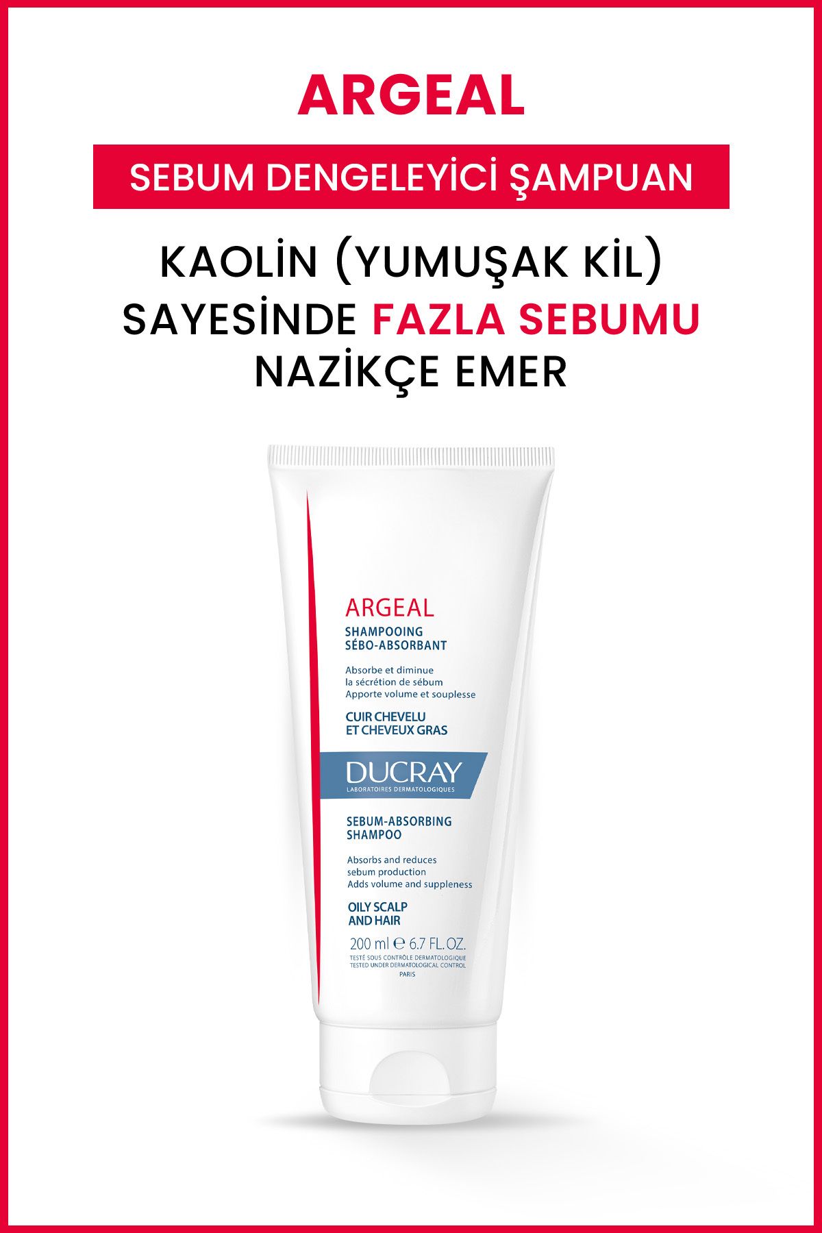 DUCRAY ARGEAL ŞAMPUAN 200 ML-
