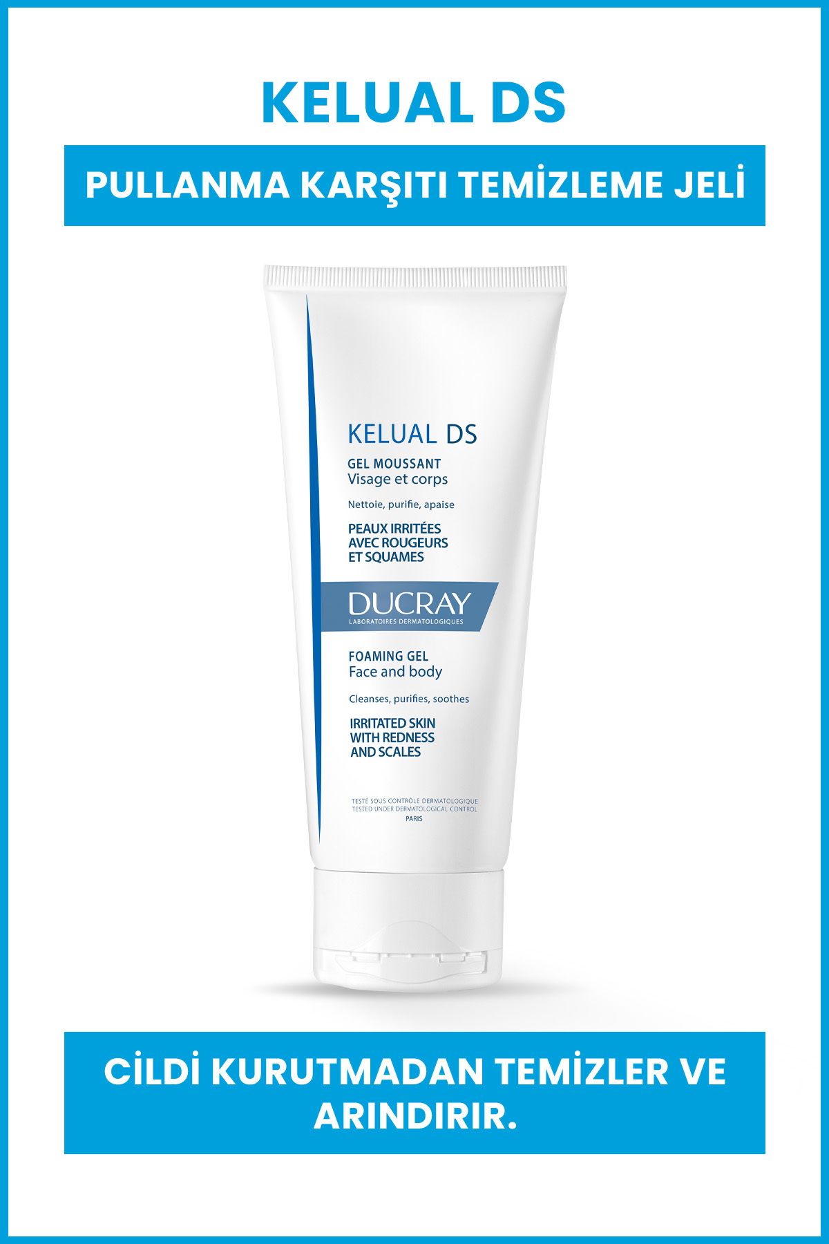 DUCRAY KELUAL DS GEL MOUSSANT TEMİZLME JELİ  200 ML-