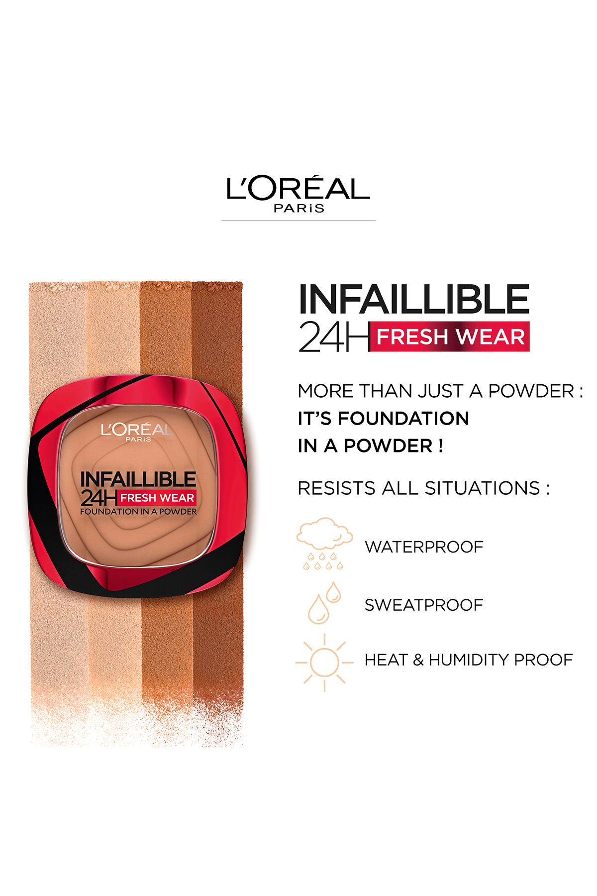 LOREAL PARİS  INFALBLE 24HFRESHWEAR PUDRA FONDÖTEN 120VANİLLA-